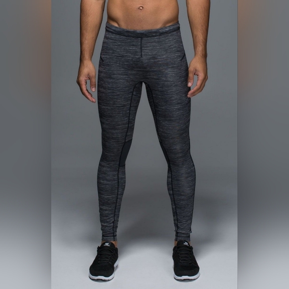 Lululemon Surge Tight Oki Heathered Print BlackDeep Coal Men’s Size Small